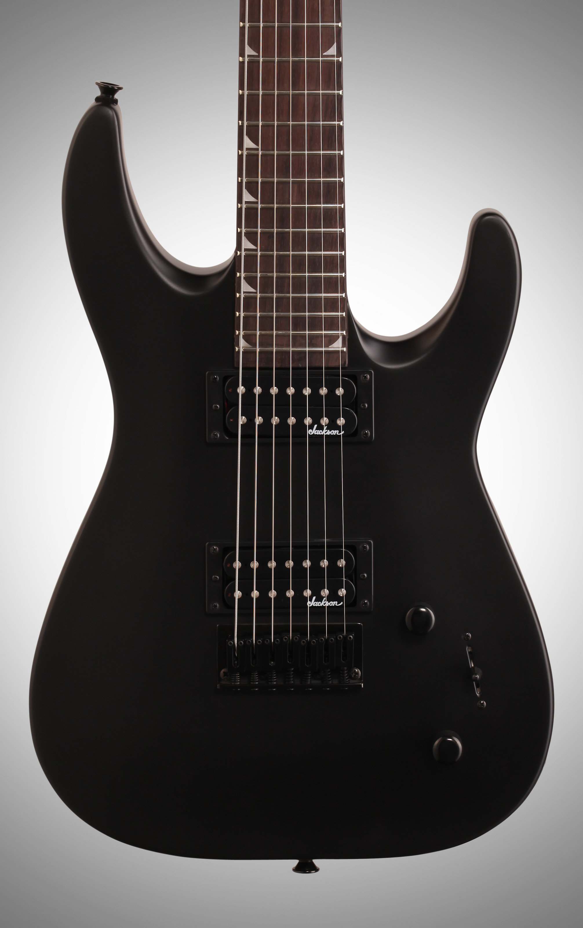 Jackson JS22-7 Dinky Electric Guitar (7-String), Satin Black, Body 
