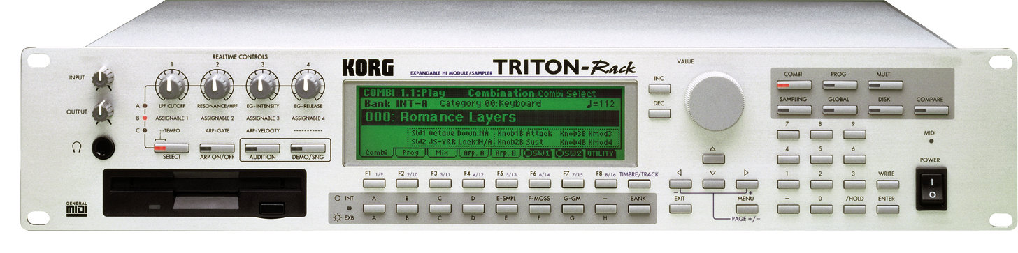 korg triton rack (2000) expandable module sampler