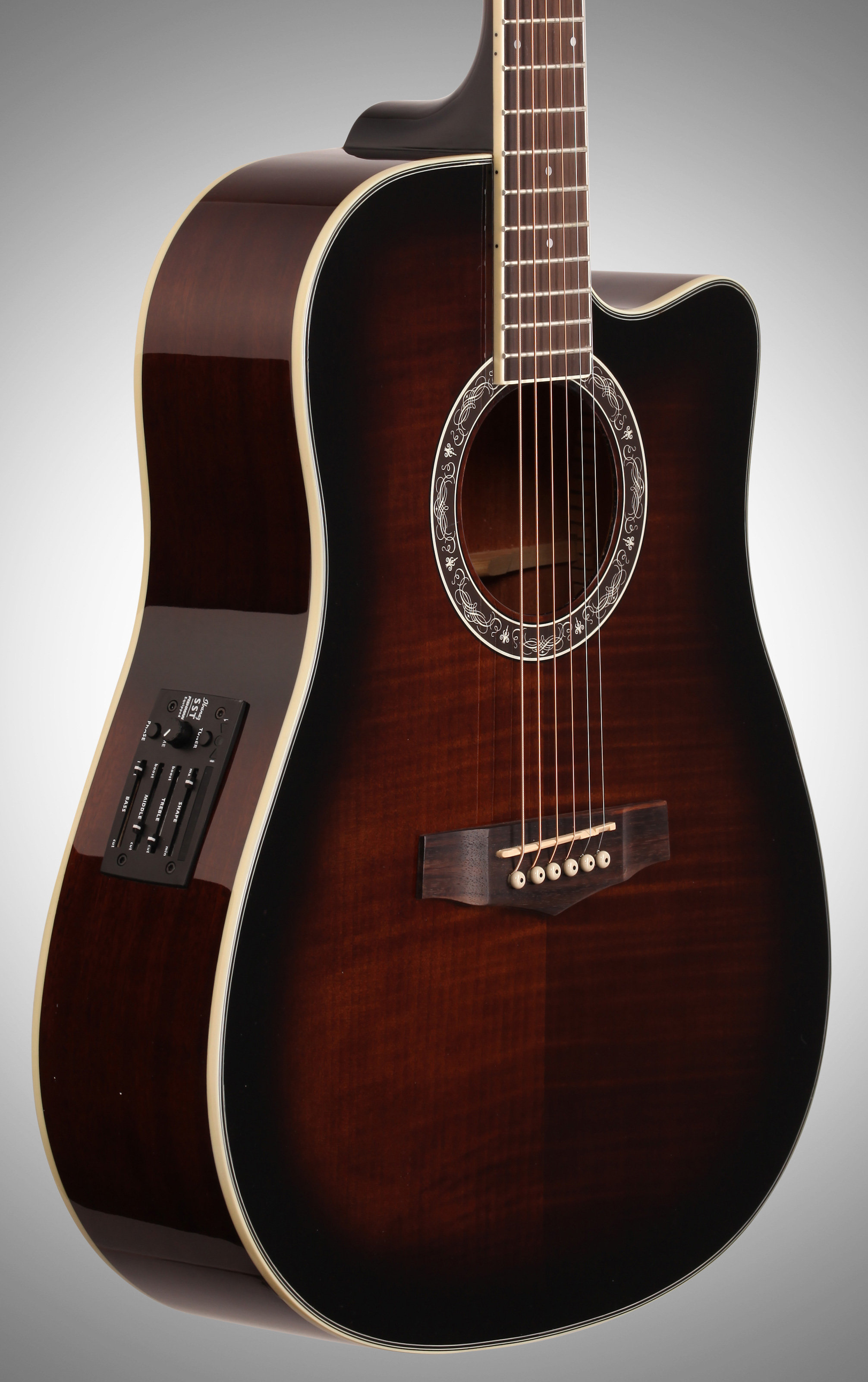 Ibanez PF28ECE Acoustic-Electric Guitar, Dark Violin Sunburst