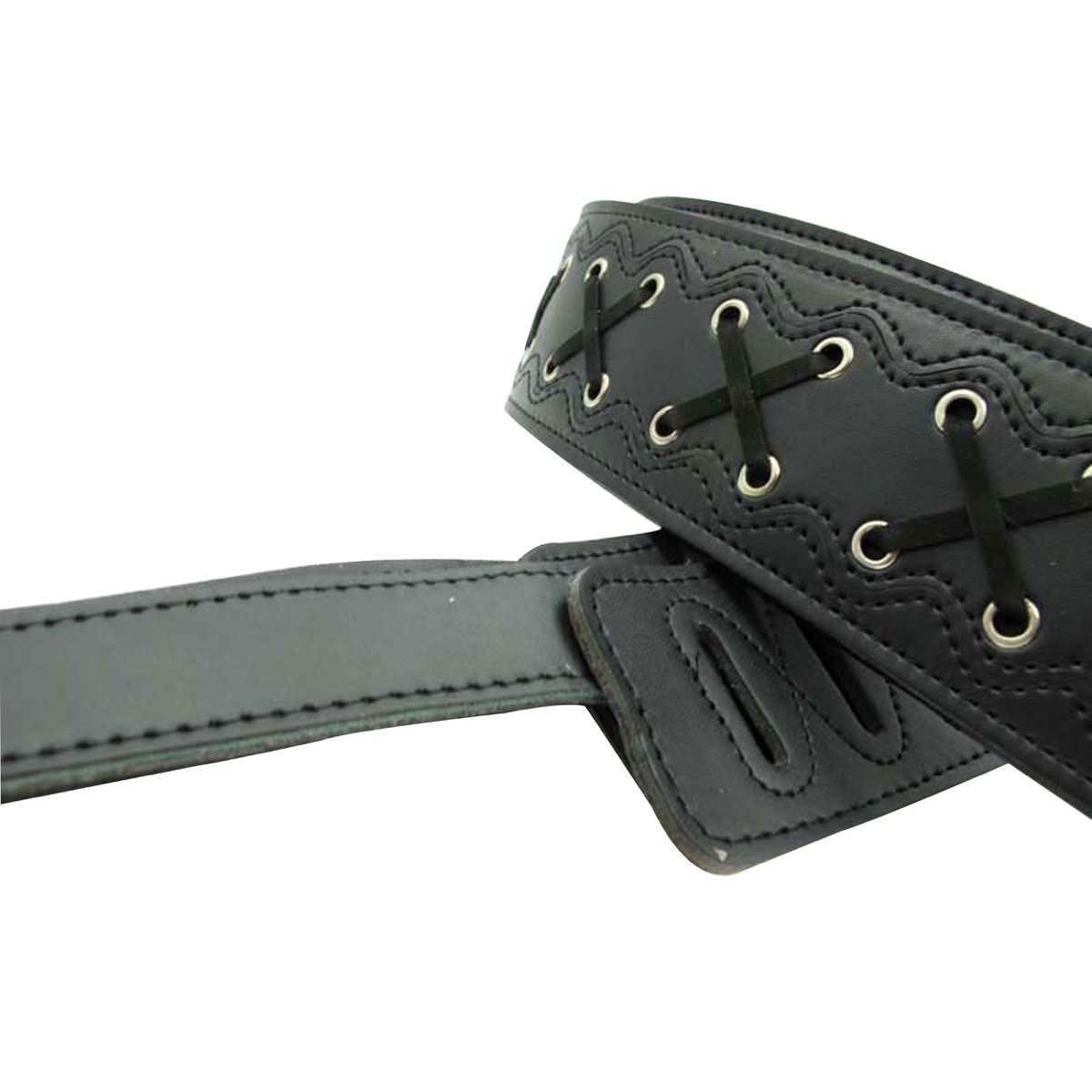 Vorson X Design Premium Leather Guitar Strap, Black