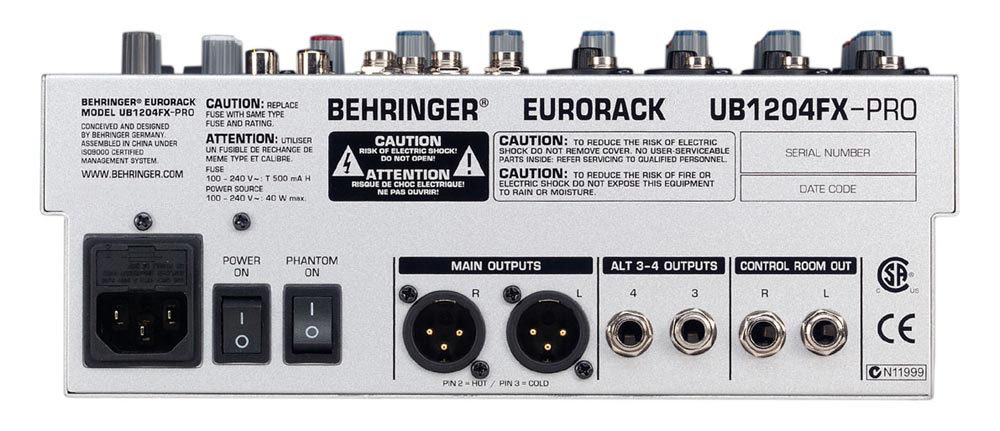 Behringer eurorack ub1204fx pro инструкция