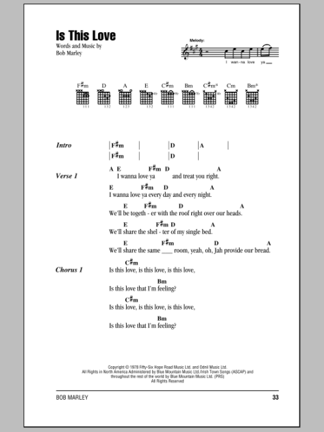 Is This Love Guitar Chords Lyrics Zzounds