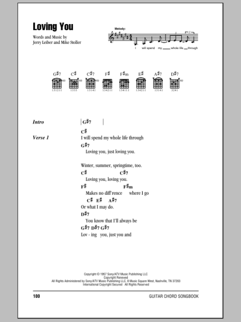 Loving You - Guitar Chords/Lyrics | zZounds