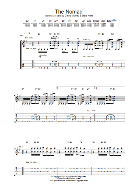 The Nomad - Guitar TAB | zZounds