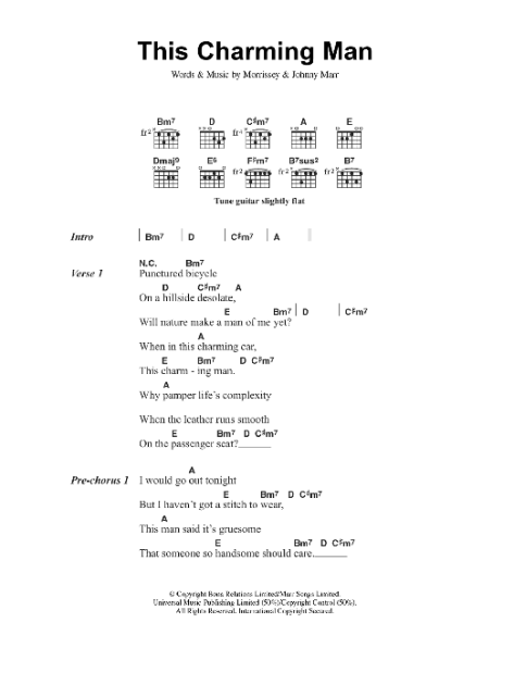 This Charming Man Guitar Chords Lyrics Zzounds