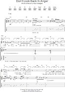 Don T Look Back In Anger Guitar Tab Zzounds