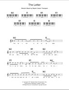 The Letter - Piano Chords/Lyrics