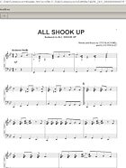 All Shook Up - Piano Solo