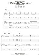 I Wanna Be Your Lover - Guitar TAB