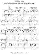Walnut Tree - Piano/Vocal/Guitar