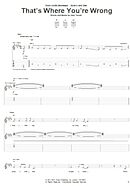 That's Where You're Wrong - Guitar TAB