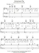 American Pie - Piano/Vocal/Guitar