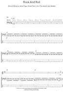 Rock And Roll - Bass Tab