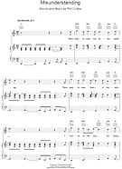 Misunderstanding - Piano/Vocal/Guitar