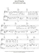 Jar Of Hearts - Piano/Vocal/Guitar