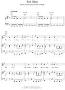 Bus Stop - Piano/Vocal/Guitar