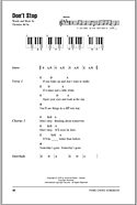 Don't Stop - Piano Chords/Lyrics
