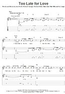 Too Late For Love - Guitar Tab Play-Along
