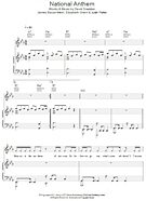 National Anthem - Piano/Vocal/Guitar