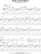 Bark At The Moon Guitar Tab Play Along Zzounds