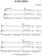 Eyes Open - Piano/Vocal/Guitar