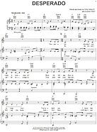 Desperado - Piano/Vocal/Guitar
