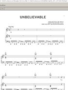Unbelievable - Piano/Vocal/Guitar