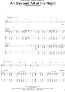 All Day And All Of The Night - Guitar TAB