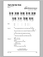 That's Not Her Style - Piano Chords/Lyrics
