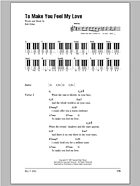 To Make You Feel My Love - Piano Chords/Lyrics