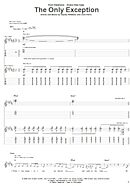 The Only Exception - Guitar TAB