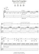Days Are Forgotten - Guitar TAB