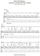 Don't Sit Down 'Cause I've Moved Your Chair - Guitar TAB