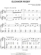 Eleanor Rigby - Big Note Piano