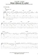 Hear About It Later - Guitar TAB