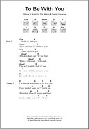 To Be With You - Guitar Chords/Lyrics