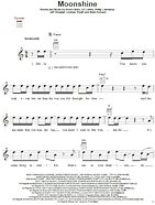 Moonshine - Ukulele Sheet Music