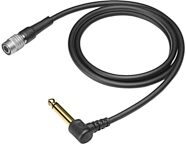 Audio-Technica AT-GRcW Right-Angle Guitar Input Cable for UniPak Bodypack Wireless Transmitter