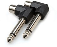 Hosa GPR-123 Right Angle RCA to Male TS 1/4" Adapters