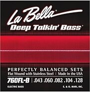 La Bella Deep Talkin Flatwound Stainless Steel 5-String Electric Bass Strings