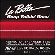 La Bella 767-6F Bass VI Flatwound Electric Bass Strings
