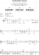 Hound Dog Piano Chords Lyrics Zzounds