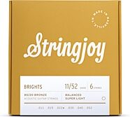 Stringjoy SJ-BB Brights 80/20 Bronze Acoustic Guitar Strings
