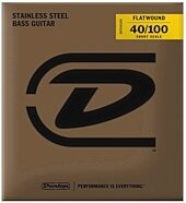 Dunlop Flatwound Stainless Steel Electric Bass Strings (Short Scale)
