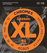 D'Addario ECG23 XL Chromes Flatwound Electric Guitar Strings