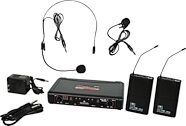 Galaxy Audio EDXR/38SV Headset and Lavalier Microphone Dual-Channel Wireless System