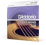 D'Addario EJ26 Phosphor Bronze Acoustic Guitar Strings (Custom Light, 11-52)