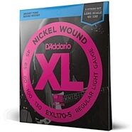 D'Addario EXL1705 XL 5-String Nickel Wound Bass Strings (Regular Light, Long)