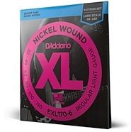 D'Addario EXL170-6 XL Nickel Wound 6-String Bass Strings (Regular Light, Long)
