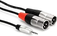 Hosa REAN Pro Stereo Breakout Mini TRS to Dual XLR Male Cable
